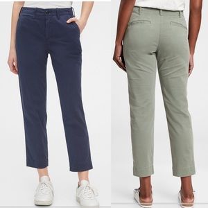 GAP High Rise Straight Khakis